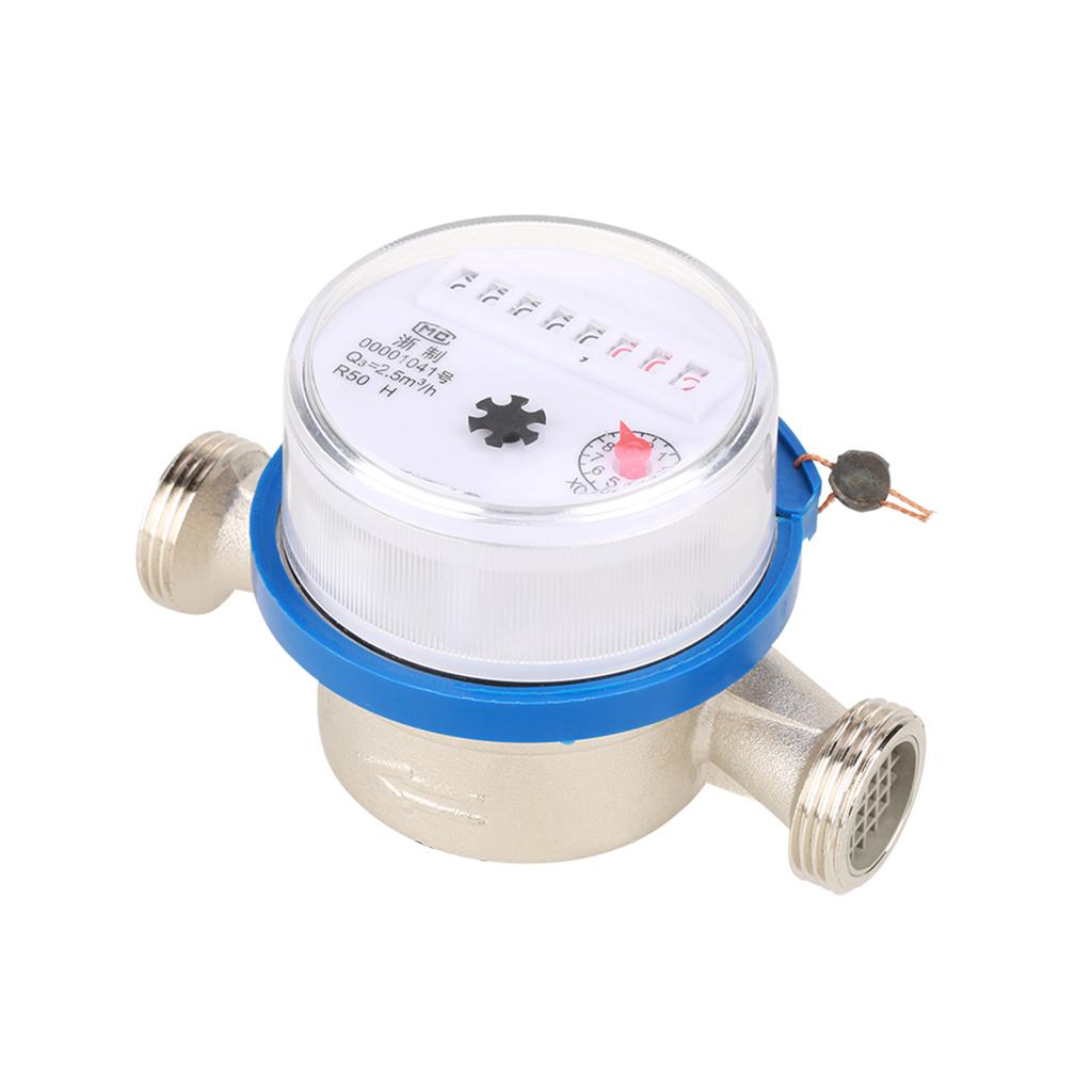 15mm 1 2  Garden Home Plastic Cold Water Meter Single Water Flow Dry Table Measuring Tools