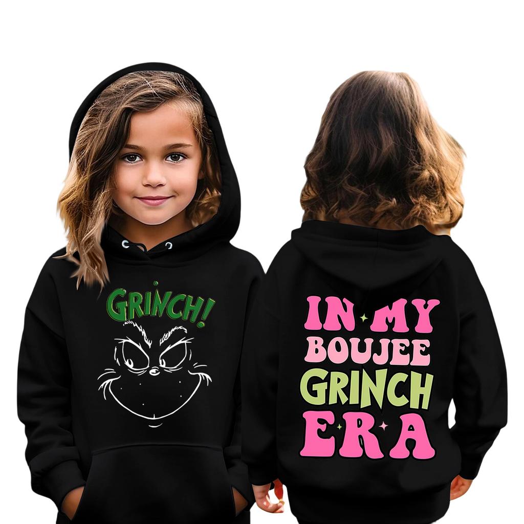 סווטשירט חג המולד לילדים שרוול ארוך קל משקל קפוצ'ון קז'ואלי סווטשירט ילדים נוח ורפוי