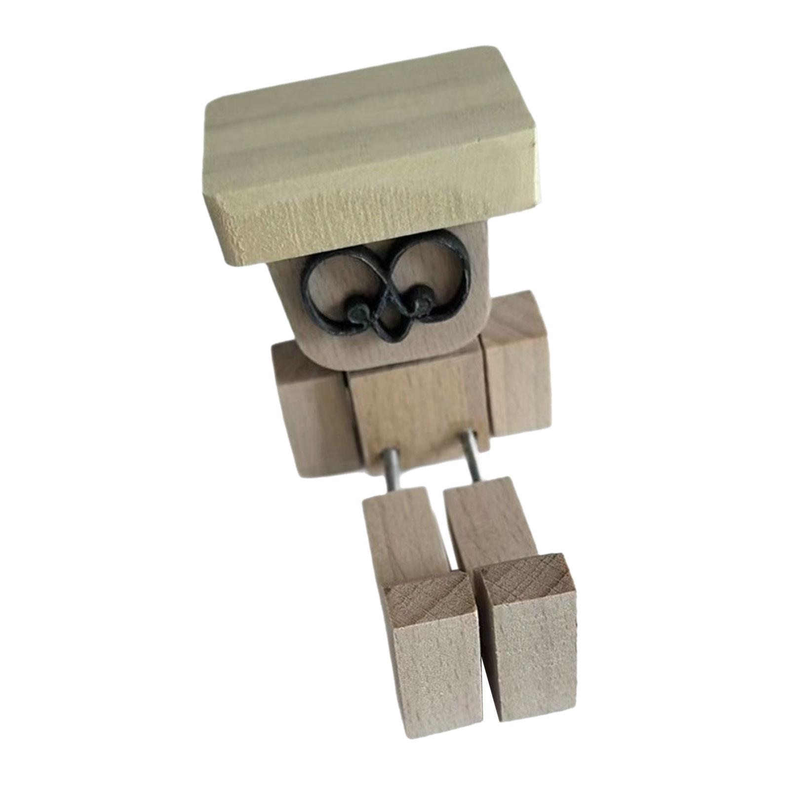

Wooden Bobblehead Vehicle Charm With Moving Legs Hand Painted Sculpture Perfect For Windshield Mirror Decoration Display 1