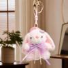 Kawaii Rabbit Plush Keychain Bag Hanging Rabbit Plush Toy Delicate Car Key Ring  Keychain Pendant