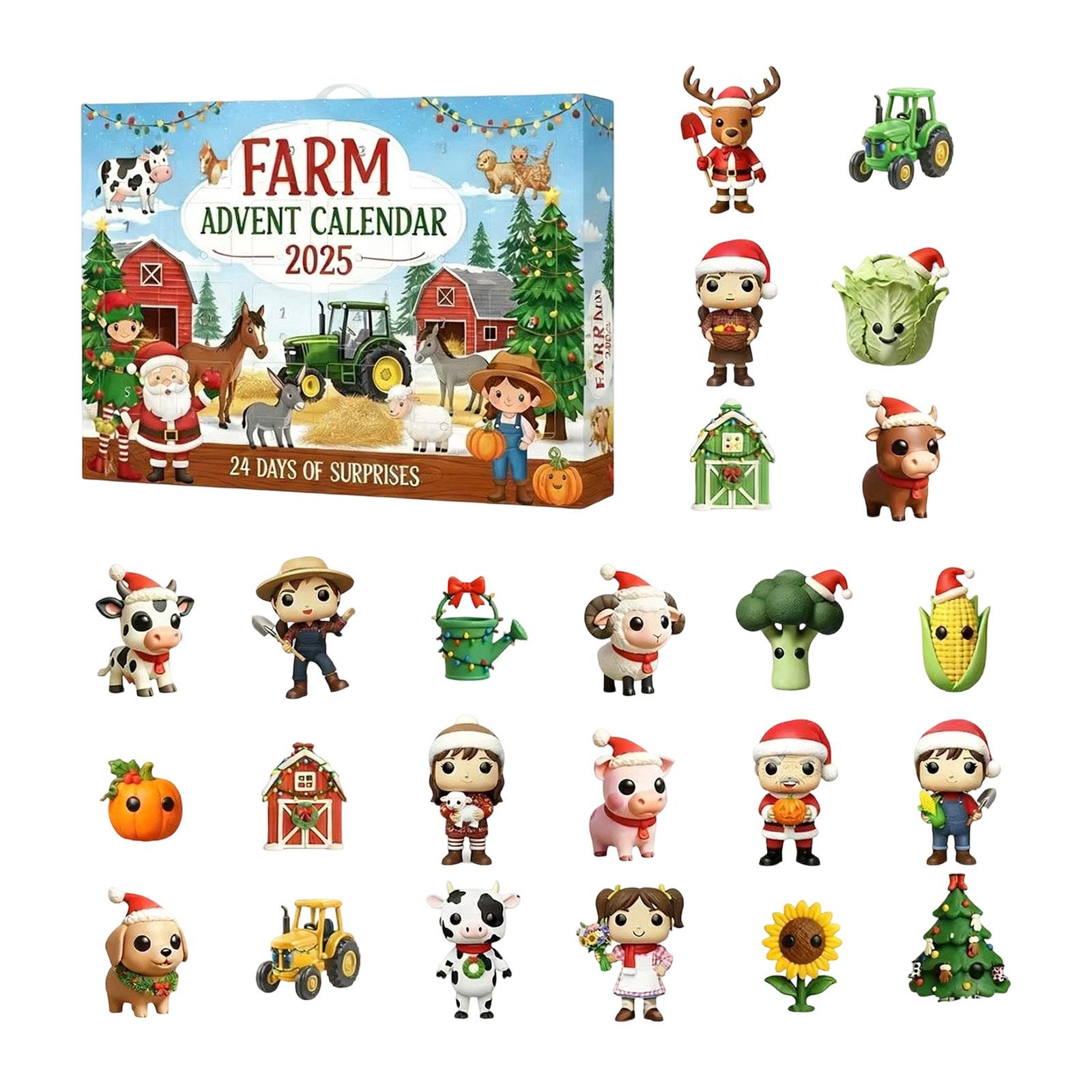 

1 шт. 3D Ферма Адвент-календарь Рождественская елка Украшение Орнамент One Size