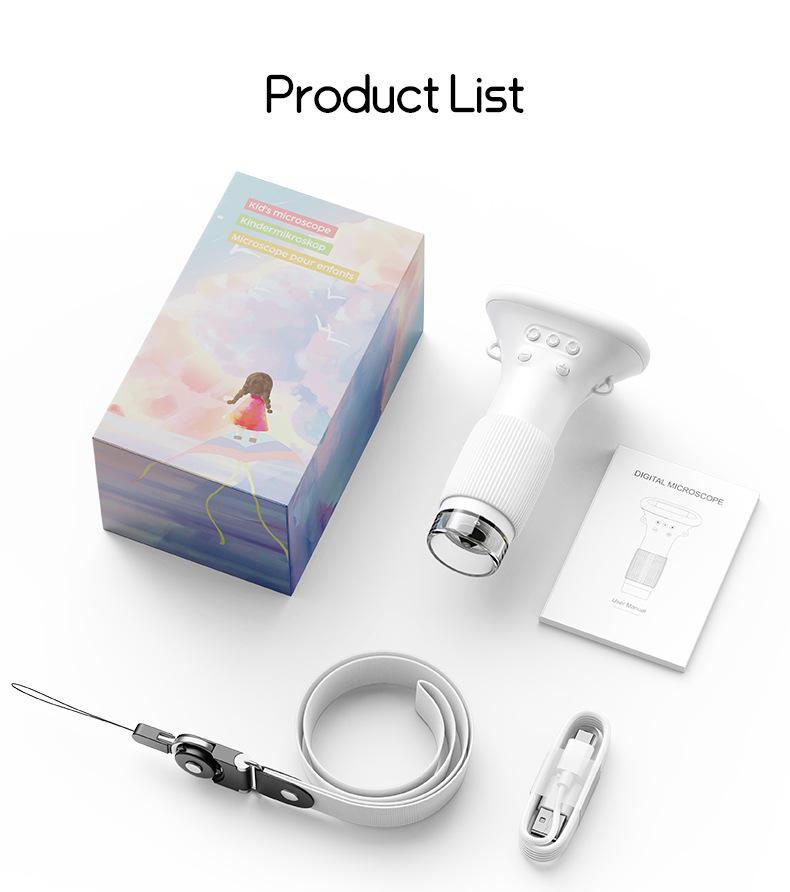 372 Portable Handheld Microscope Magnifier for Kids - Mini Science Experiment Toy