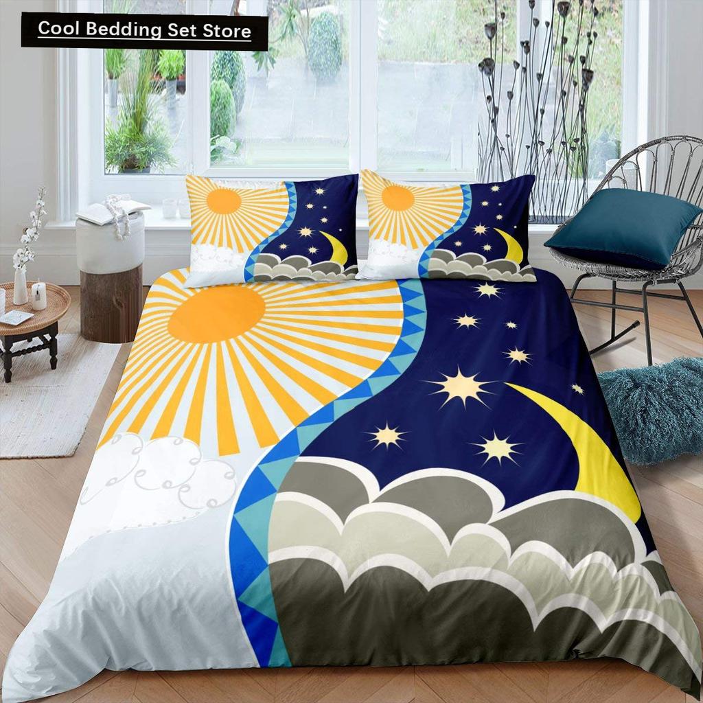 Japanese Style King Queen Duvet Cover Koi Fish Cherry Bedding Set Ukiyo-E Geisha Quilt Cover Sun Crane Polyester Comforter Cover