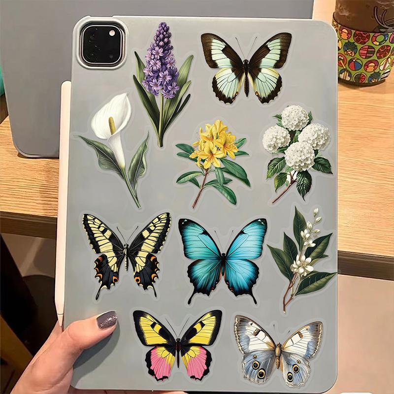 50pcs Retro Forest Mushroom Butterfly Graffiti Sticker Stationery Helmet Guitar Diary Water Bottle Decals