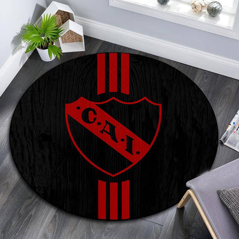 Club Atletico Independiente Round Area Rug,Carpet Rug for Living Room Bedroom Sofa Playroom Decor,Non-slip Floor Mat