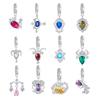 Authentic Copper Zircon Twelve Zodiac Sign Pendants Charm Suitable For Bracelet Diy Bead Ms Premium Jewelry Item Valentine'S Birthday Gift