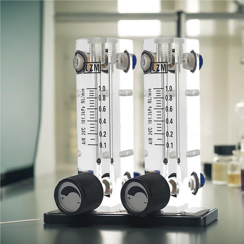 94mm 106mm Height Water Gas Air  Float Flowmeter Panel Type Rotameter With Control Valve