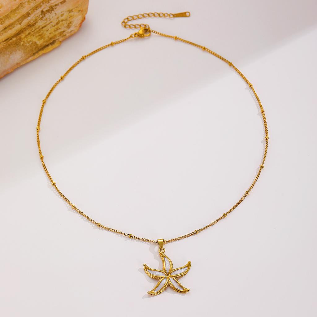 High-quality 2026 Jewelry, Ocean Wind, Starfish, Conch, Turtle Pendant Set, Women's Accessories, Light Luxury and High-end Jewelry.