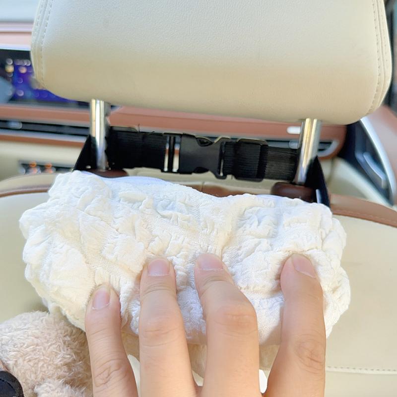 Car Bear Plush Tissue Box Animals Car Seatback Napkin Supplies Car Animals Bear Facial Tissue Container for Car Home Rvs Trucks