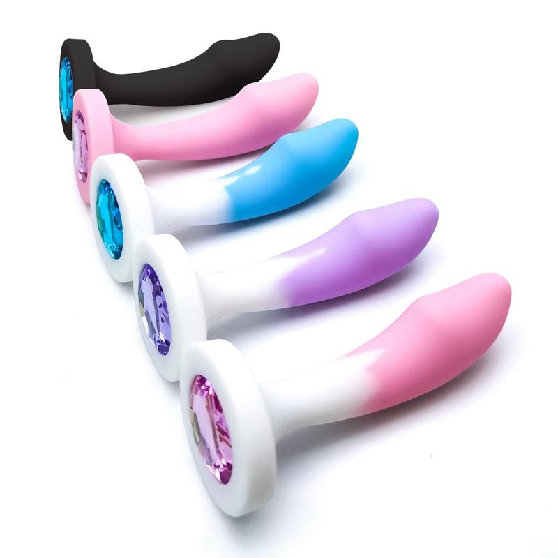 3 Color Silicone Anal Plug 3 Sizes Butt Plug Crystal Base Analplug Sex Toys For Woman Men Anal Toys Anal Dildo Adult Toys