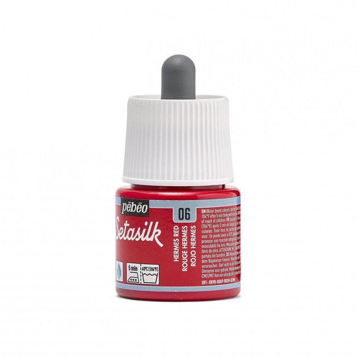 Silk Paint - Pébéo - Setasilk - 45 Ml - Rouge Hermès - Textile