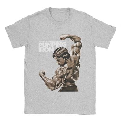 Freizeit Arnold Schwarzenegger T-Shirt für Herren O-Ausschnitt Baumwoll-T-Shirts Kurzarm-Tees Neuankömmling Tops#Farbe