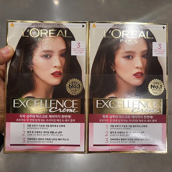 LOreal Excellence Cream Hair Color 3 Soft Black Duo Pack