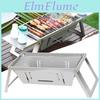 Stainless Steel Barbecue Grill With Thickened Carbon Frame For Outdoor Camping And Family Cooking