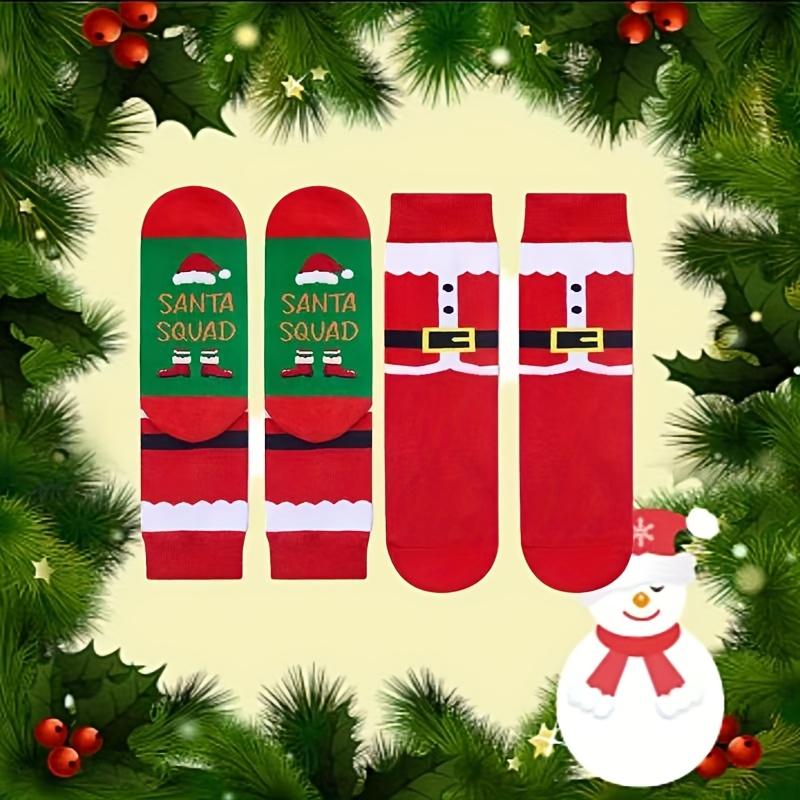 high quality1 Pair Men's Christmas Elf & Santa Leg Warmers - Red & Green Festive Matching Hat-Like Design, - Hand Washable - Funny Novelty Party