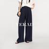 YERAD Women's Tencel Linen Blend Straight Wide-Leg Pants