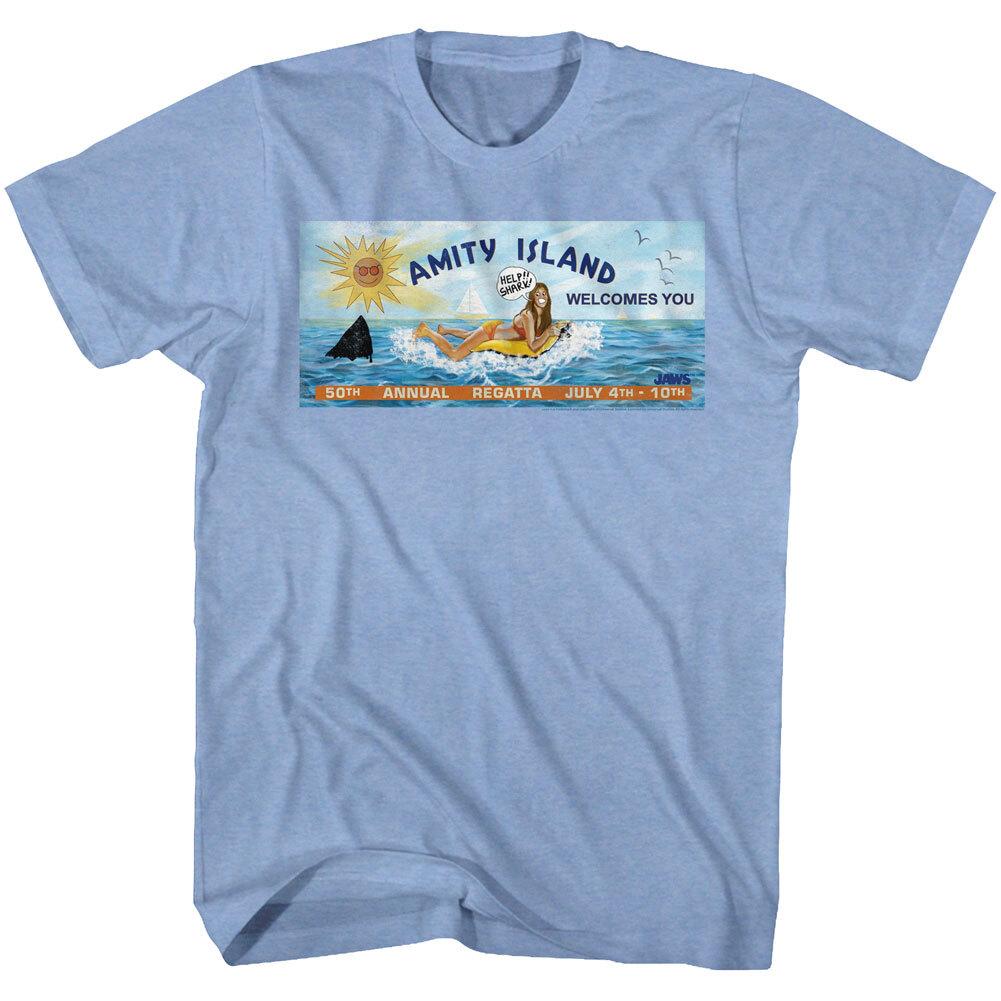 Jaws 70 Thriller Movie Billboard 50th Annual Regatta July 4th-10 Men T Shirt L