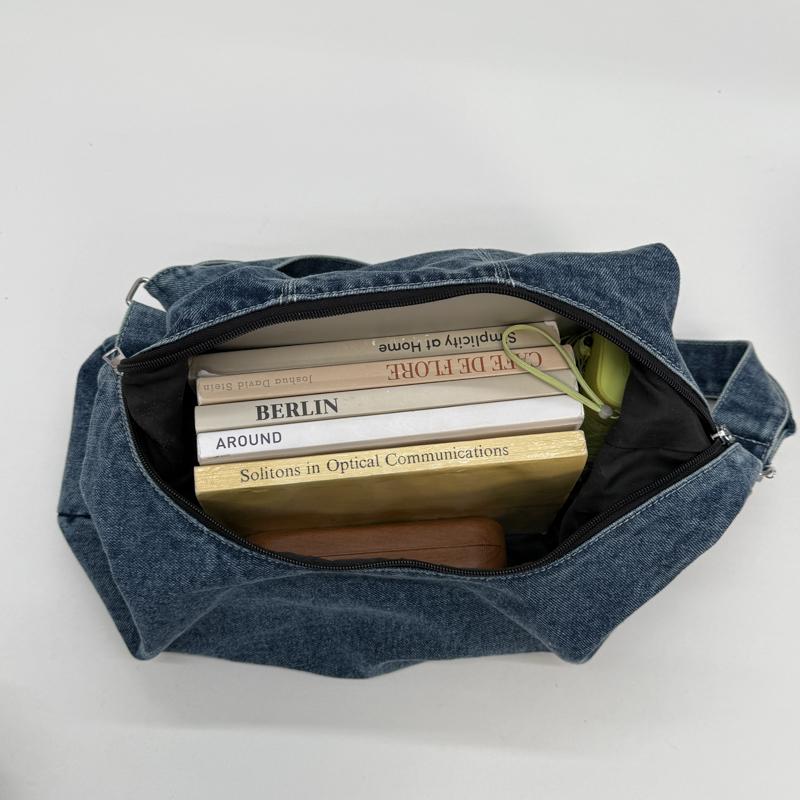 Women's Denim Tote Bag Large Capacity Shoulder Bag