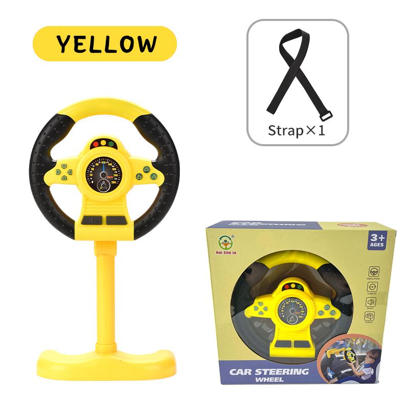 360° Rotating Steering Wheel Toy – Simulates Driving With Adjustable Wheels, Sound Effects, Easy To Grip – Perfect For Kids