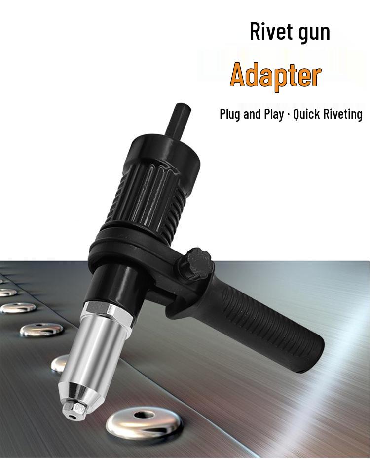 Multi-spec Black Nozzle Electric Rivet Gun Adapter
