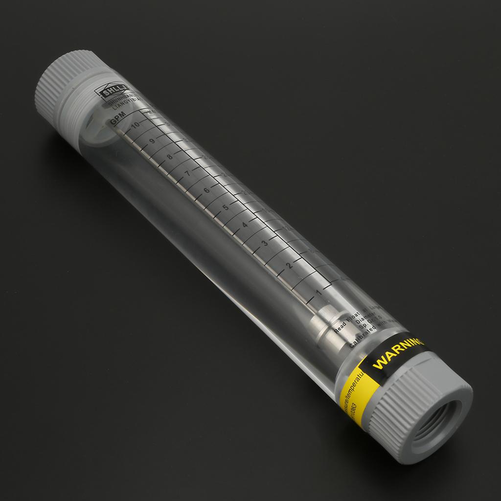 Flowmeter LZM-20G 1-10GPM Acrylic Tube Type Liquid Flowmeter Meter for Female G3/4in Meter Liquid Flowmeter