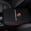 1Pcs Car Armrest Box Mats Leather Center Console Covers Accessories For Porsche 911 918 928 944 968 Boxster Cayenne Macan Panamera