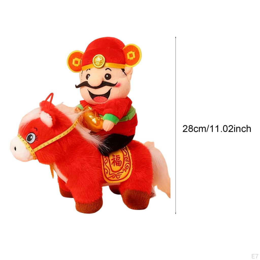Year Horse God of Wealth Toy Ornament Adorable Collectible Soft