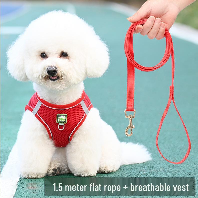 Breathable Reflective Pet Harness Vest with Leash for Cats & Dogs
