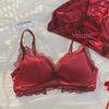 Elegant Red Bridal Seamless Lingerie Set for Women