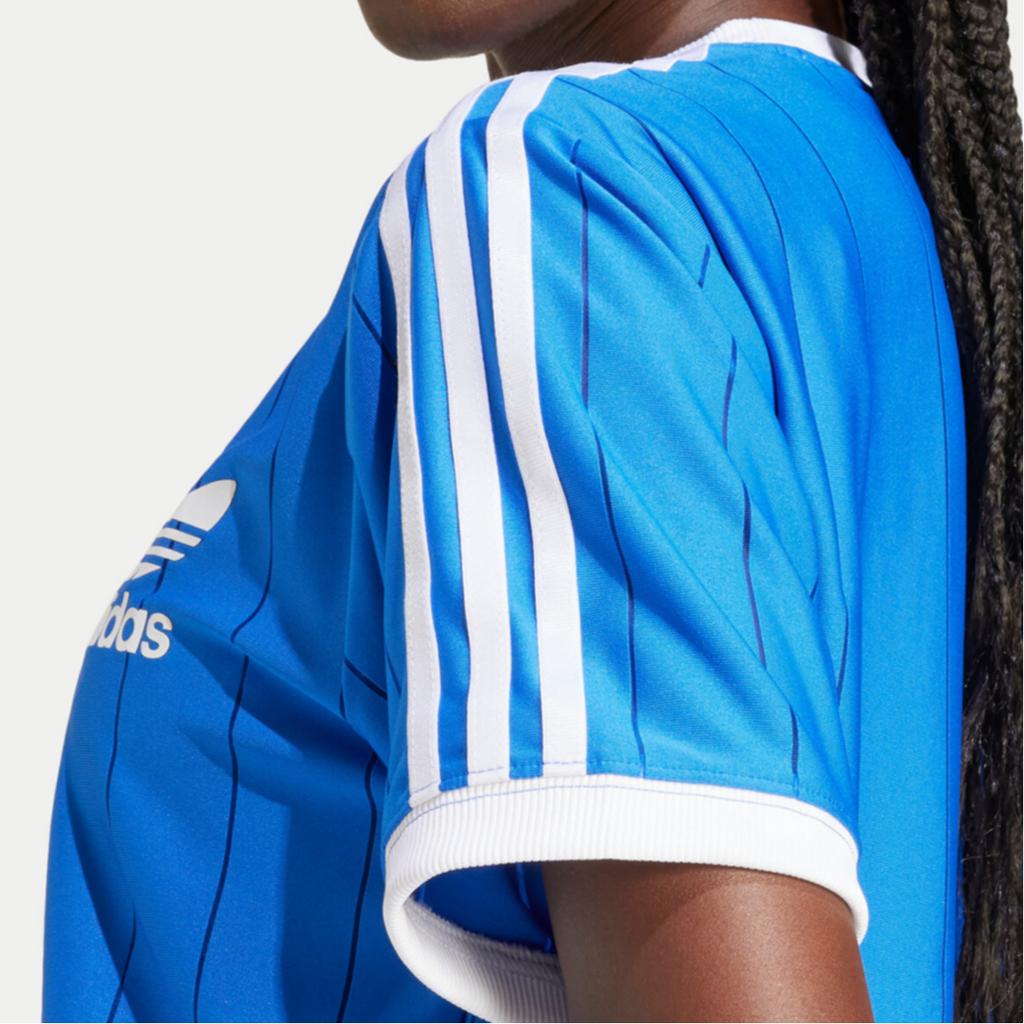 New Adidas Adicolor 3 Stripes Pinstripe Tee IY7233