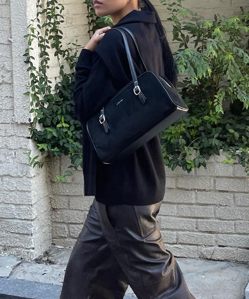 Jestina Vero Suede Md Shoulder Bk (Jhneha4Bf931Bk260)