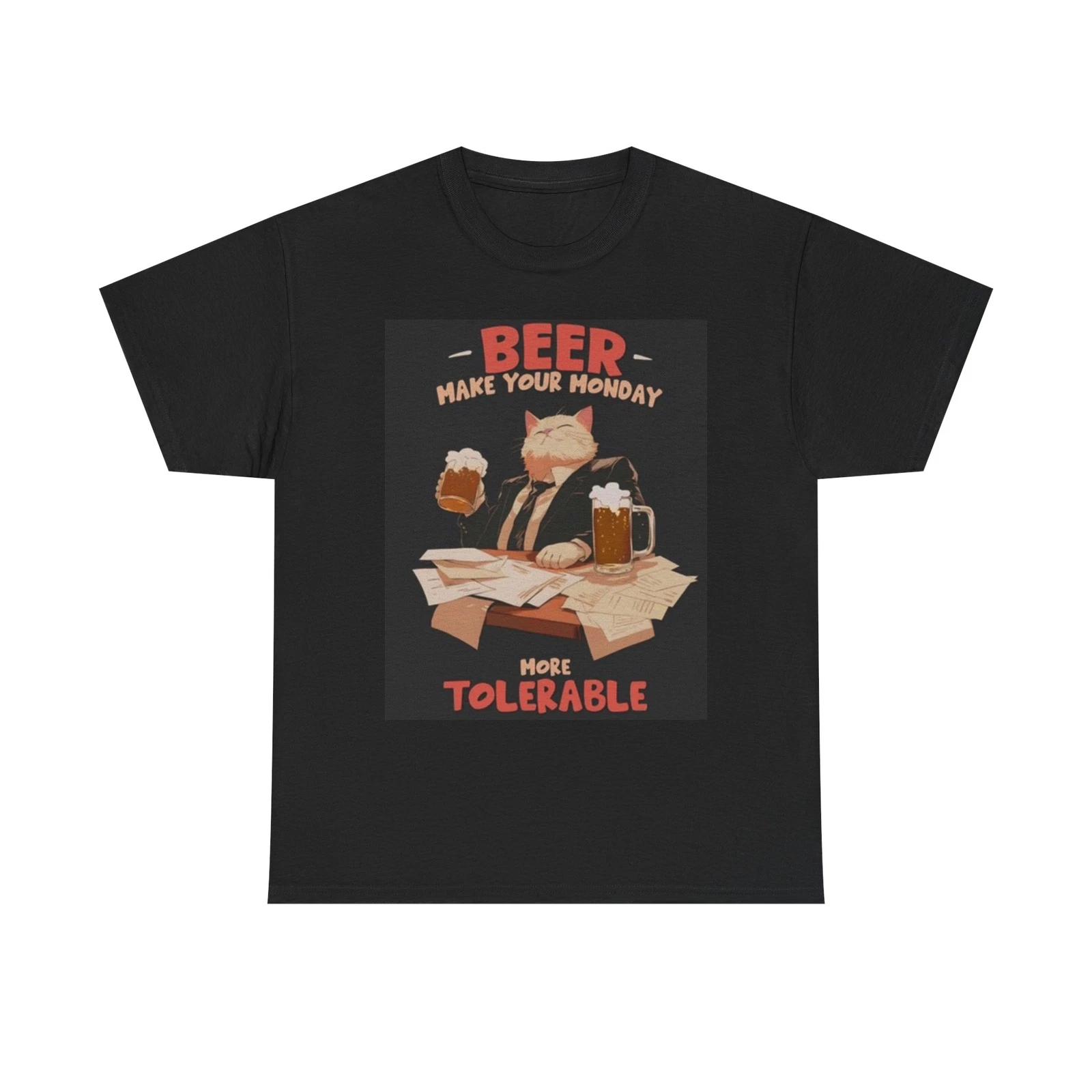 Men s and Women s T-shirts Beer For Monday Graphic L