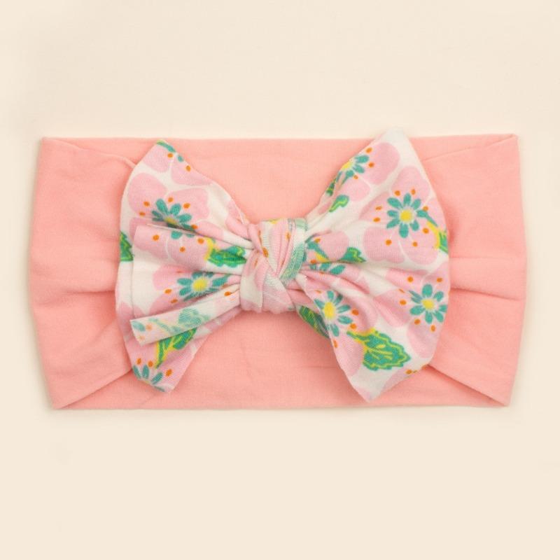 Neues Baby-Stirnband mit Schleife, niedliches bedrucktes Kinder-Kopftuch, weiches und bequemes Baby-Haaraccessoire