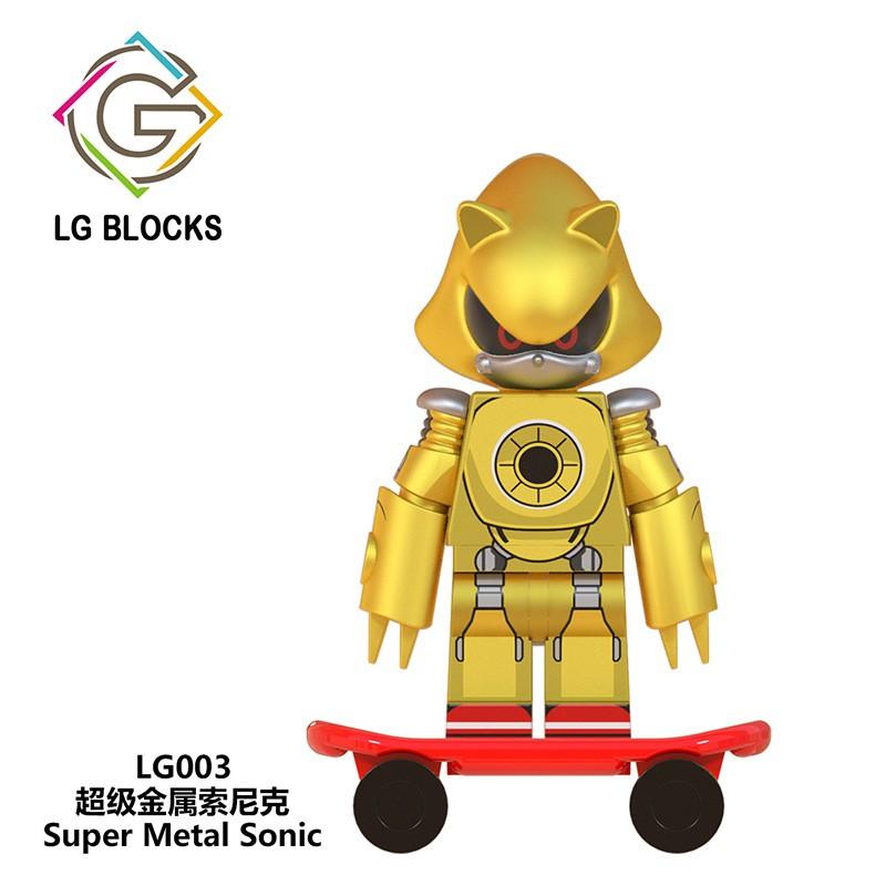 Sonic Mini Figures Toys Super Sonic the Hedgehog Shadow Nakkururu Building  Blocks LG1001 Minifigures