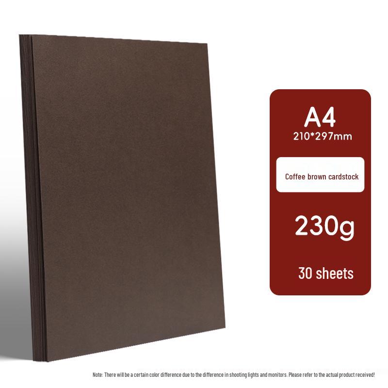 Brown Series A4 Handmade Kraft Paper: Coffee & Natural Wood Gradient