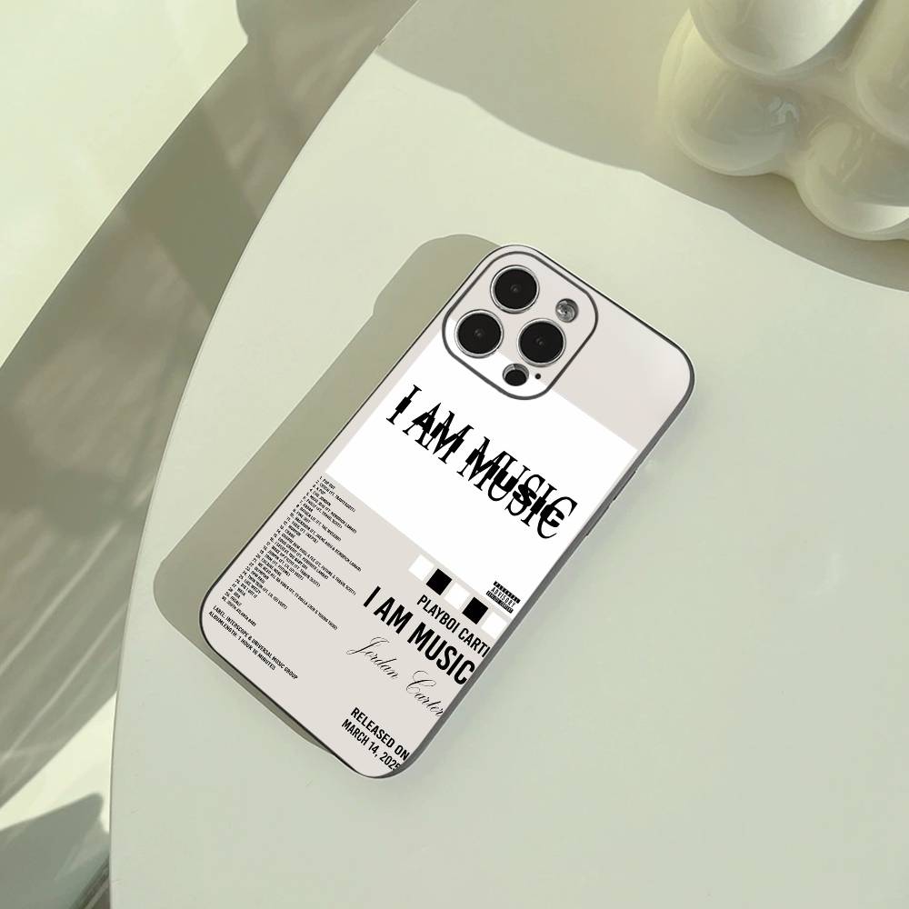 I AM MUSIC (Playboi Carti) Phone Case For iPhone 17,16,15,14,13,12,11 Pro Max,16/15/14Plus,XS Soft Black Cover