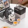 Light luxury panda portable one pot and two cups of creative kung fu teacup travel tea set gift box set