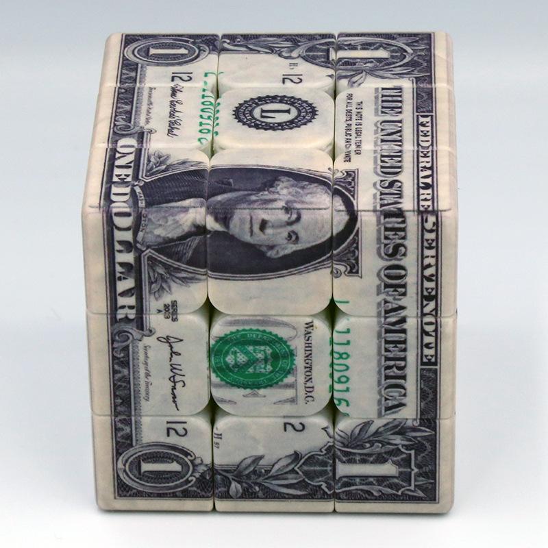 Creative Dollar Pattern Neo Magic UV Printing Professional Puzzle Speed Cubo Educational Toys For Children Adult Gifts
