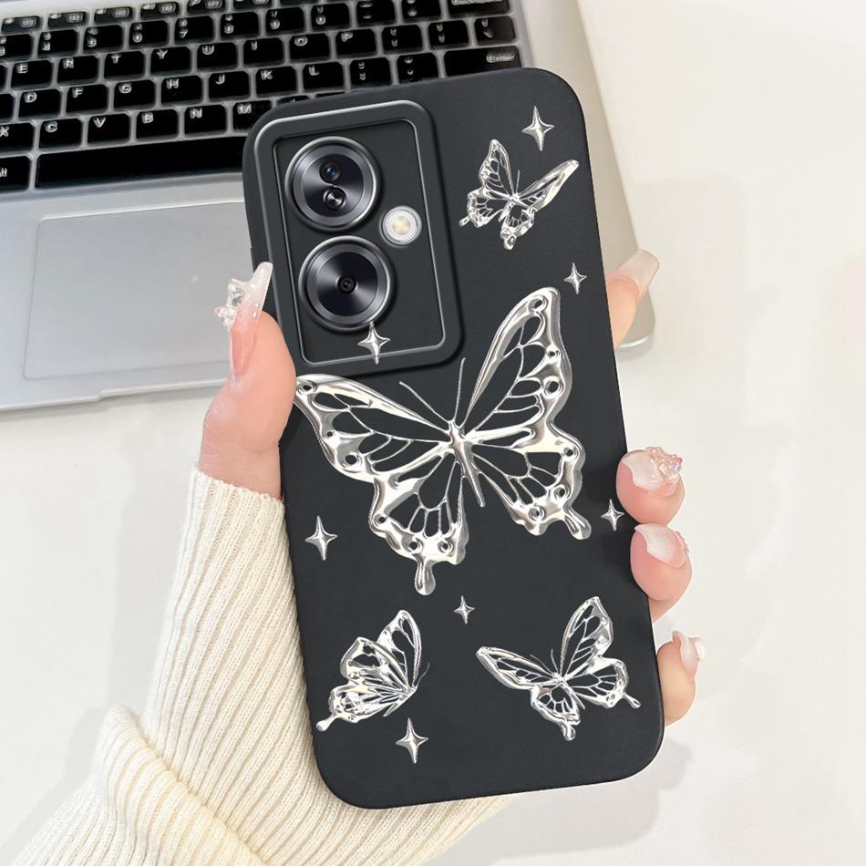 For OPPO A79 5G Beautiful Bow Rose Painting Phone Case For Oppo A79 5G CPH2553 CPH2557 Shockproof Soft Silicone Cases