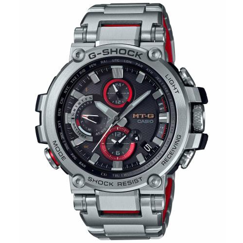 

Чоловічий сріблястий годинник Casio G-Shock MT-G Bluetooth з радіокеруванням та сонячною батареєю MTG-B1000D-1AJF