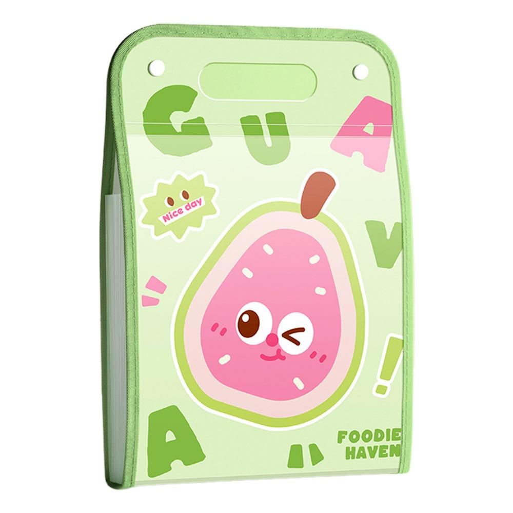 

Многослойная сумка для документов большой вместимости, вертикальная сумка-гармошка, новый органайзер, мультяшный инструмент для файлов зелёный