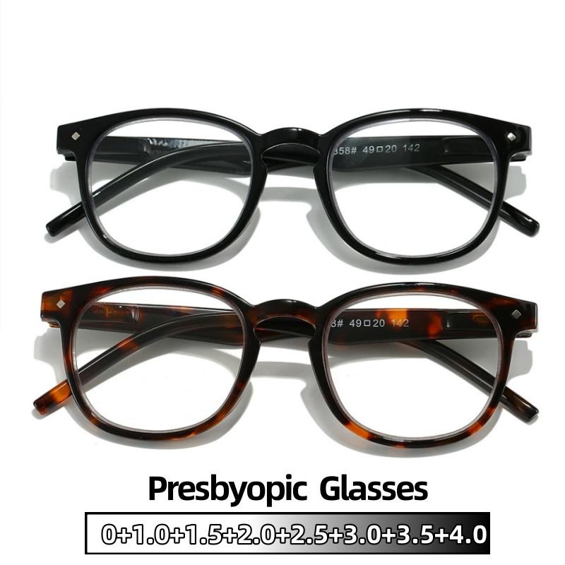 Personality Round Full Frame Reading Glasses Lady Anti-Blue Light Clear Lens Presbyopia Eyeglasses Men Hd Eye Protection Eyewear
