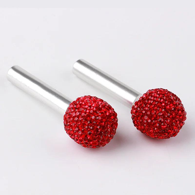2PCS Luxury Rhinestone Car Door Pin Lock Knob Lift Covers Auto Decor Ornament Gadget Glitter Bling Car Accessories for Woman
