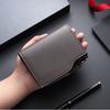 Men Short Card Wallet Slim Tri-fold Wallet Large Capacity Card Holder Cash Wallet with ID Window Zipper Coin Pocket Gift for Father Husband