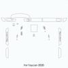 Transparent Car Styling Center Console Dashboard Interior Trim Protection Film TPU Protector Sticker for Porsche Taycan