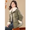 Kebier Elegant Warm Spliced Lapel Cotton Coat for Women