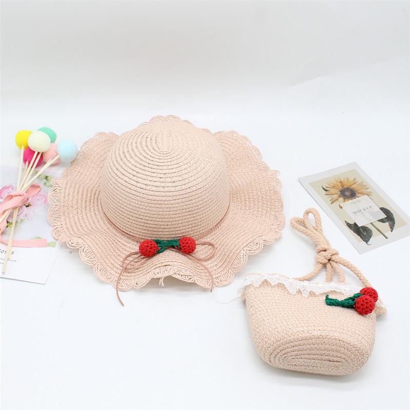 Summer Children'S Sun Hat Girls Straw Hat Cute Princess Hat Baby Girl Sun Hat Beach Hat Bag