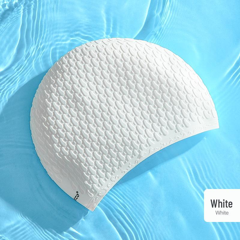 

Унисекс силиконовая шапочка для плавания с пузырьками: Водонепроницаемый, Увеличенный дизайн с защитой ушей для дайвинга и плавания