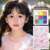 Children's Sequin Eyeshadow & Butterfly Rhinestone Stickers - Glue-Free, Self-Adhesive Stage Makeup for Performances