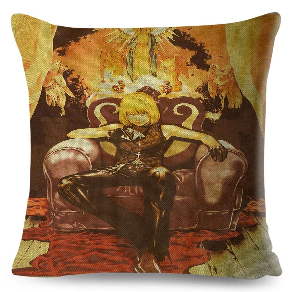 Death Note Cushion Cover Decor Cartoon Classic Anime Print Pillow Case Polyester Pillowcase for Sofa Home Children Room 45x45cm